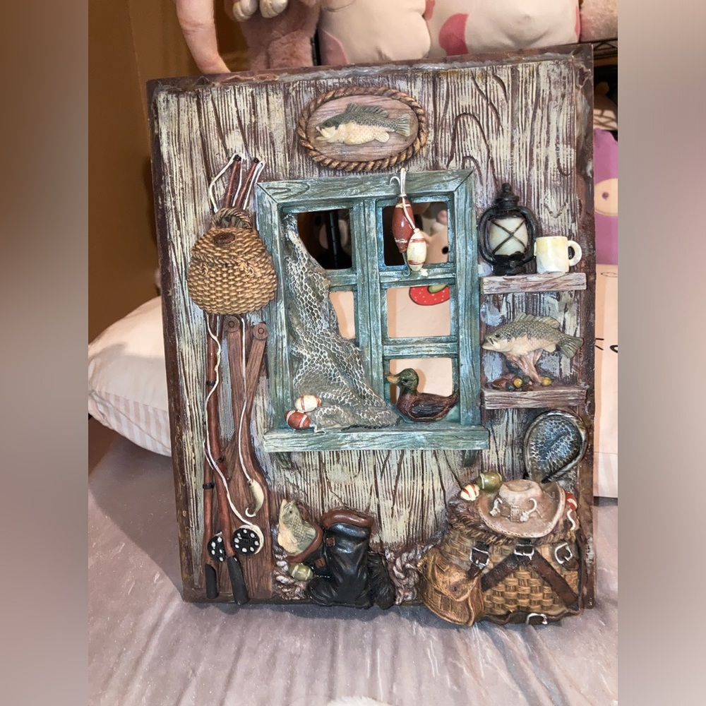 3D Wall Art Sculpture Fishing